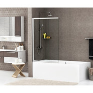 Шторка для ванны WasserKraft Main 100 см 41S02-100, хром/прозрачное фото 3