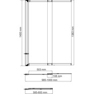 Шторка для ванны WasserKraft Main 100 см 41S02-100, хром/прозрачное фото 4
