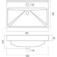 Тумба подвесная с раковиной Mirsant Soho Quadro 60/2 см c доводчиком фото 4