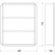 Зеркало-шкаф Mirsant Фарида 18/1 60 см фото 2