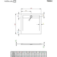Поддон мраморный Radaway Teos C Black 90х90 см HTC9090-54, черный фото 3