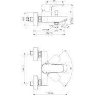 Набор смесителей 3 в 1 для ванны с коротким изливом Ideal Standard Ceraplan III BD005AA фото 3