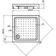 Поддон акриловый Sole Cube 90х90 см фото 2