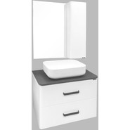 Тумба подвесная с раковиной Comforty Амстердам 75 см, белый фото 4