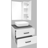 Тумба подвесная с раковиной Comforty Амстердам 75 см, белый фото 5