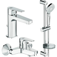 Набор смесителей 3 в 1 для ванны с коротким изливом Ideal Standard Esla BC264AA фото 