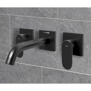 Смеситель для раковины настенный WasserKraft Elbe 7445, чёрный фото 2