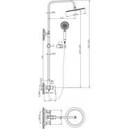 Душевая стойка BelBagno ANCONA-DOCM-CRM фото 2