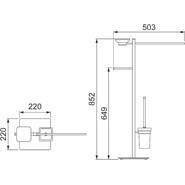Стойка с держателем и ёршиком Timo Selene 10085/00 фото 5