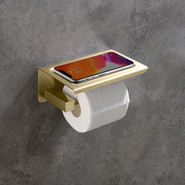 Держатель для туалетной бумаги Timo Selene 17044/17, цвет золото матовое фото 2