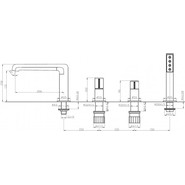 Смеситель для ванны BelBagno UNO-BVD4-CRM, Цвет производителя: хром фото 2
