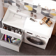 Раковина над стиральной машиной Акватон Лондри 120 см 1A72243KLH010 (раковина справа) фото 6