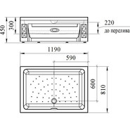 Поддон акриловый Радомир Верчелли 120х80 см L (высокий) фото 3