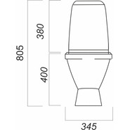 Унитаз-компакт Sanita Кама комфорт WC.CC/Kama/2-TM/WHT.G/S1 с крышкой фото 5
