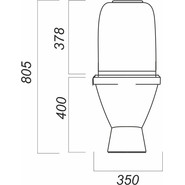 Унитаз-компакт Sanita Самарский комфорт SMRSACC01070711 с крышкой термопласт фото 5