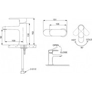 Смеситель для раковины BRAVAT OPAL F1125183CP-RUS фото 2
