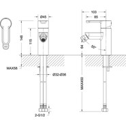 Смеситель для биде BRAVAT STREAM F33783C фото 3