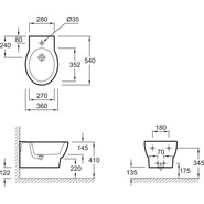 Биде подвесное Jacob Delafon Ove E1586-00 фото 6