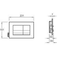 Кнопка смыва Jacob Delafon E20858-CP, хром фото 2