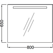 Зеркало Jacob Delafon Parallel Led 80 см EB1413-NF фото 3
