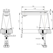 Смеситель для раковины Bravat Diamond M F118102G-1-ENG, золото, Цвет производителя: золото фото 4