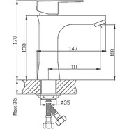 Смеситель для раковины Haiba HB10802, нержавеющая сталь фото 2