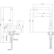 Смеситель для кухни Haiba HB70304-1, нержавеющая сталь фото 2