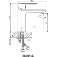 Смеситель для раковины Haiba HB10505-8, белый/хром фото 3