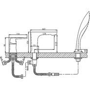 Смеситель для ванны Haiba HB80804, белый/хром фото 2