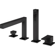 Смеситель для ванны Cezares PORTA-BVDM4-NOP, черный, Цвет производителя: чёрный фото 