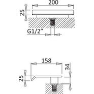 Излив на борт ванны Cezares PORTA-SCV-NOP, черный, Цвет производителя: чёрный фото 2