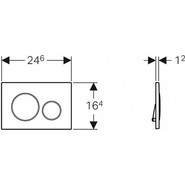 Кнопка смыва Geberit Sigma 20 115.882.KL.1, белый/хром матовый фото 2