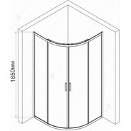 Душевое ограждение RGW CL-53B 80х80 см 06095388-14, черный/прозрачное фото 3