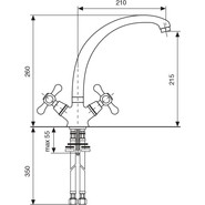 Смеситель для кухни Emmevi Deco Classic BR12717, бронза фото 2