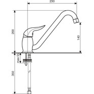 Смеситель для кухни Emmevi Duka BR44007, бронза фото 2