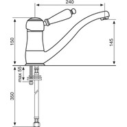 Смеситель для кухни Emmevi Laguna BR40067, бронза фото 2