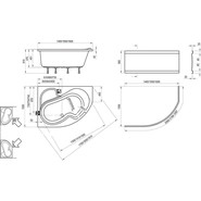 Ванна акриловая Ravak Rosa I 140х105 см CI01000000 L, Размер - мм: 1400х1050 фото 6