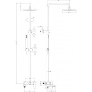 Душевая стойка для ванны Paffoni Blu ZCOL632NO, чёрный матовый фото 5