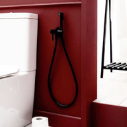 Набор для гигиенического душа Paffoni Tweet Round ZDUP110NO, чёрный матовый фото 3