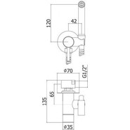 Набор для гигиенического душа Paffoni Tweet Round ZDUP110NO, чёрный матовый фото 4
