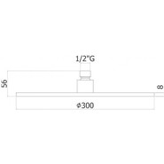 Верхний душ Paffoni Master king ZSOF079NO 300х300 мм, чёрный матовый фото 2