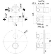 Смеситель для ванны с термостатом Paffoni Light LIQ018CR фото 3