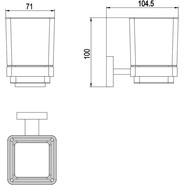 Стакан для зубных щеток Timo Selene 17033/17, цвет золото матовое фото 2