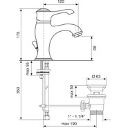 Смеситель для раковины Emmevi Tiffany OR6003, золото фото 2