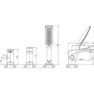 Смеситель для ванны Lemark Allegro LM5945CW, хром/белый фото 3