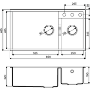 Кухонная мойка Omoikiri Tedori 85-2-U BL 4993940, чёрный, Цвет производителя: чёрный фото 3