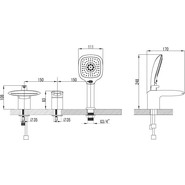Смеситель для ванны Lemark Status LM4445C фото 3