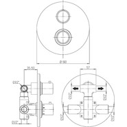 Смеситель для ванны с термостатом Paini Cox 78PZ691TH, черный фото 6