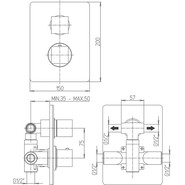 Смеситель для ванны с термостатом Paini Dax-R 84PZ691TH, черный фото 3
