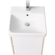 Тумба подвесная с раковиной Акватон Сканди 45 см 1A2516K0SDB20, белый/дуб верона фото 2